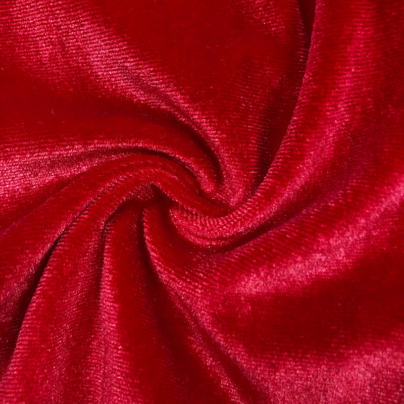 Red Velvet Jumpsuit with Crystal Straps | Luxe Flared Pantsuit with Belted Waist & Bustier Top for Glam Events MYLINE