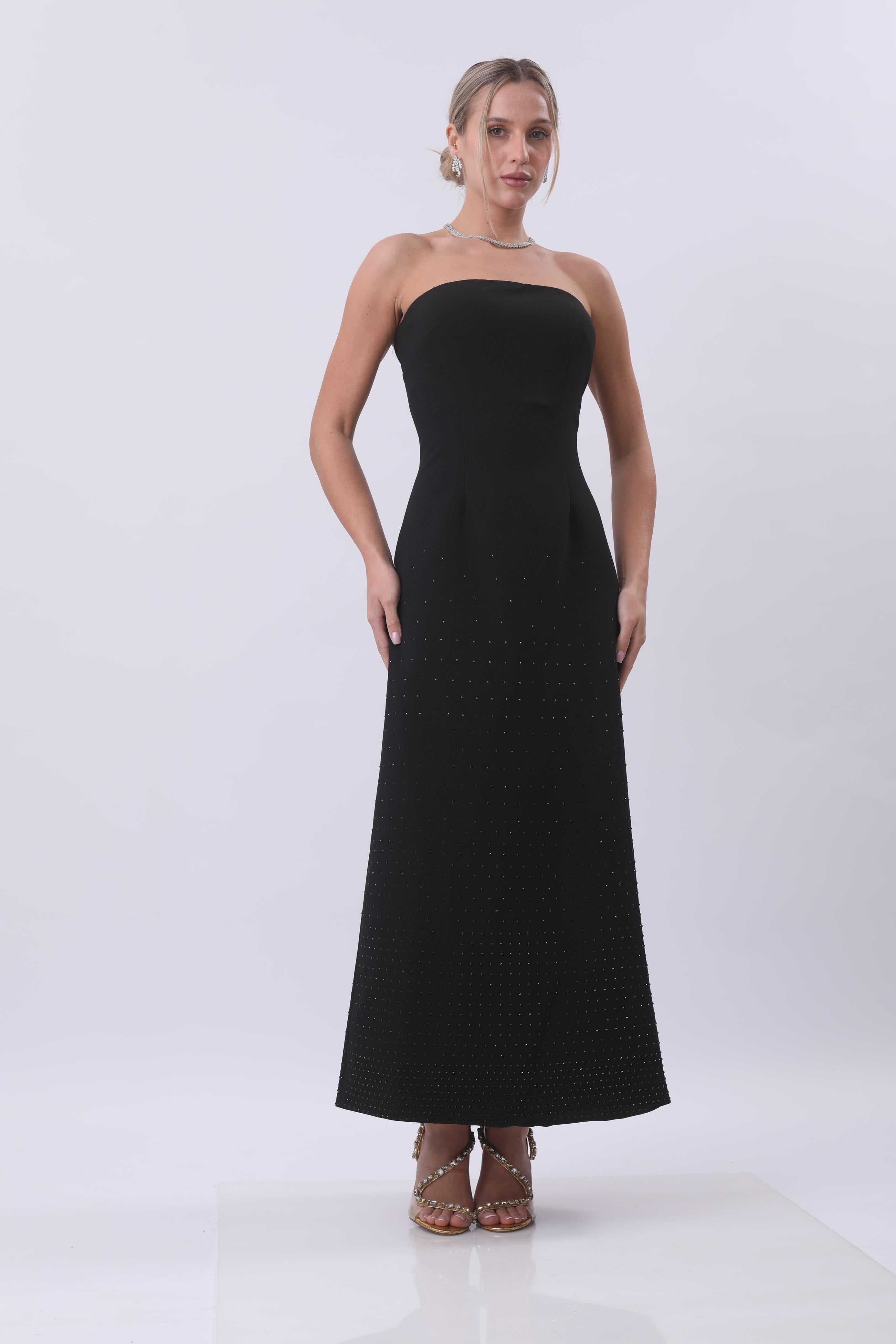 Midnight Noir Crystal Gown