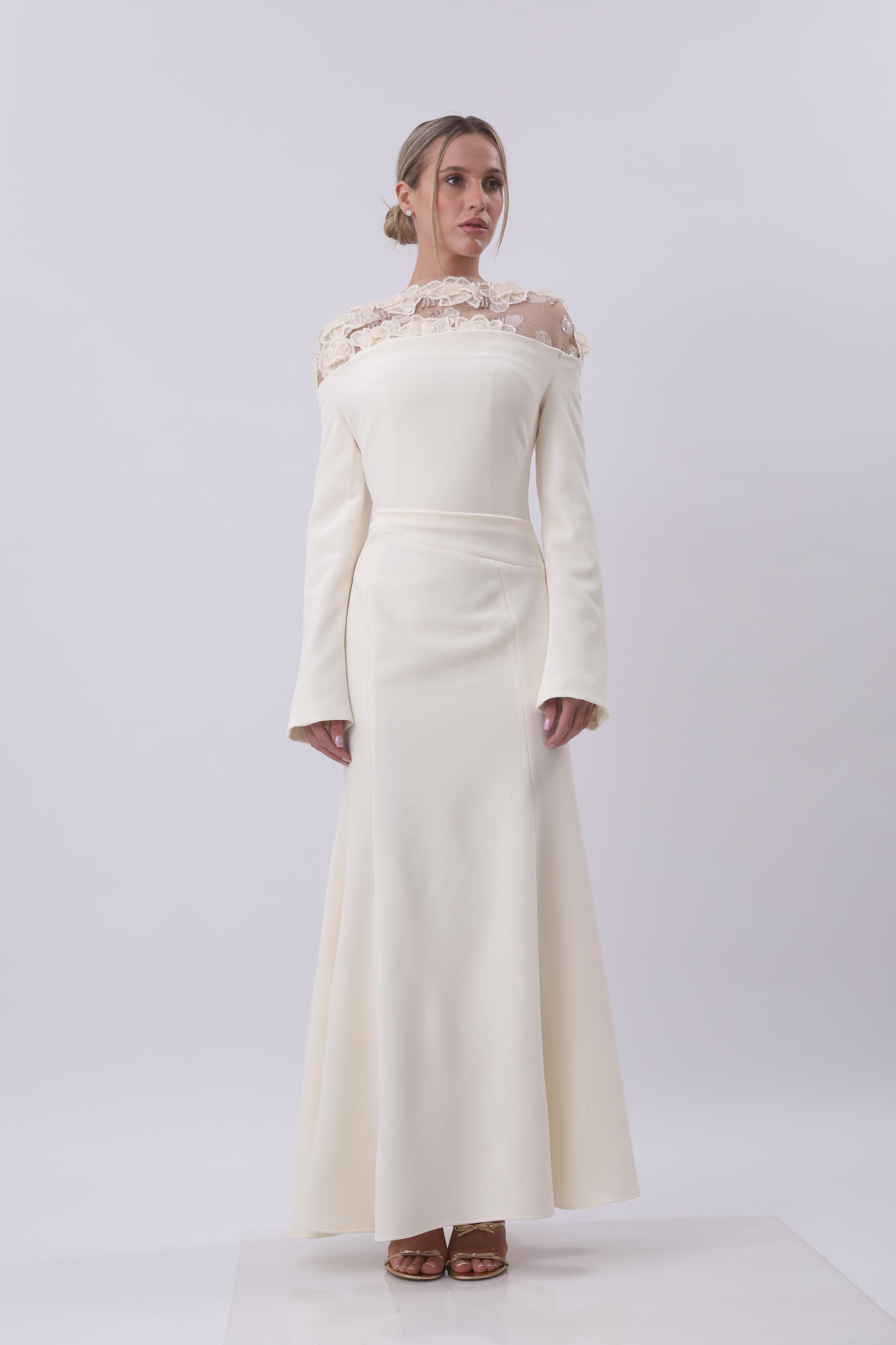 Ivory Blossom Elegance Gown