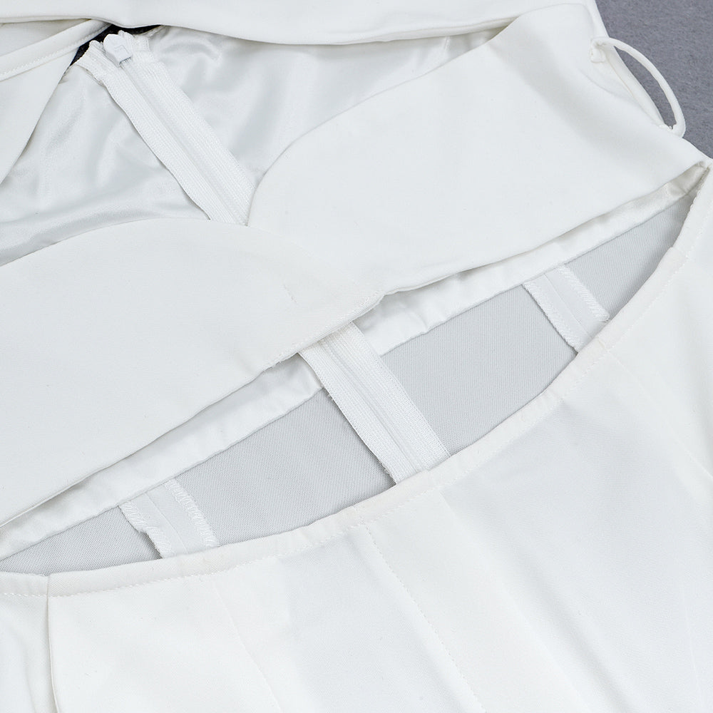 Black and White Cut Out Jumpsuit | Backless Tie-Waist Jumpsuit with Adjustable Straps for Clubwear & Summer Events MYLINE