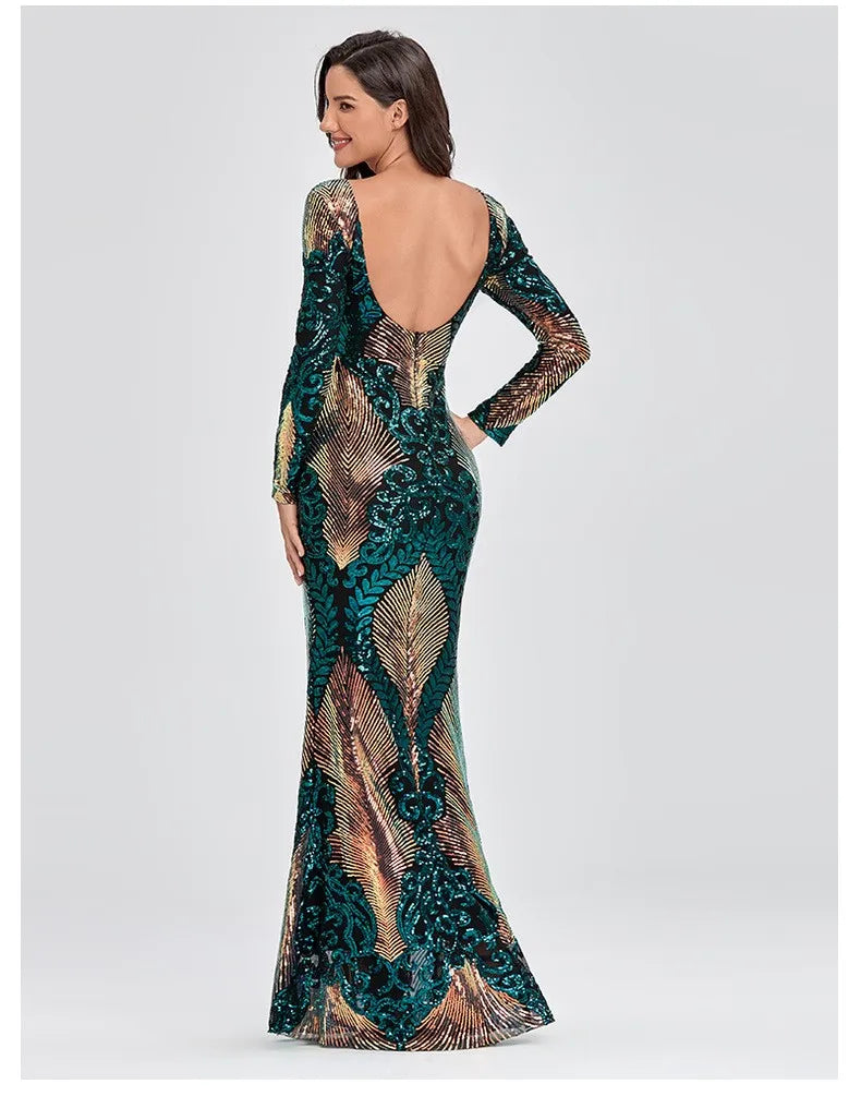 Radiant Allure Sequin Maxi Gown