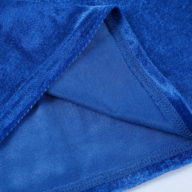 Velvet Bow Statement Mini Dress with Gloves