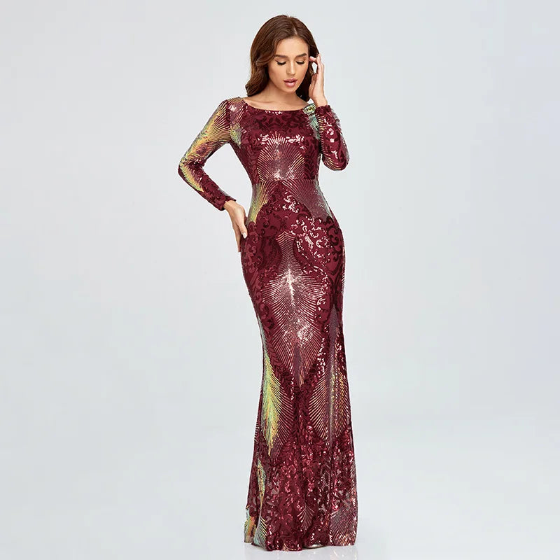 Radiant Allure Sequin Maxi Gown