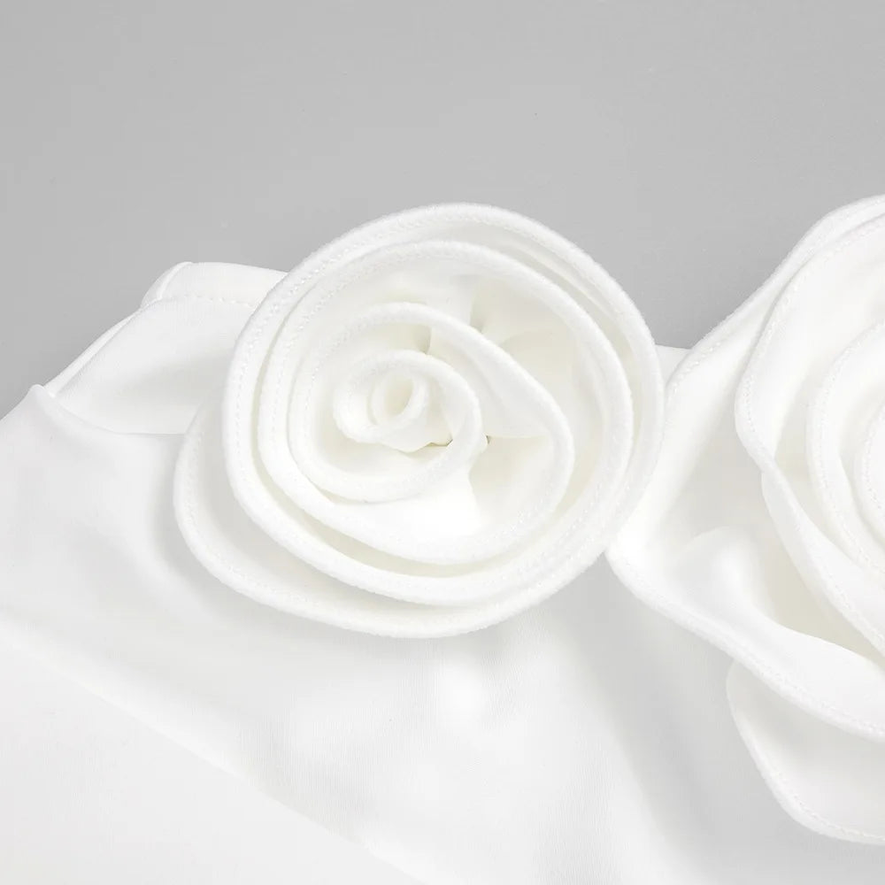 Elegant Rose Halter Maxi Dress