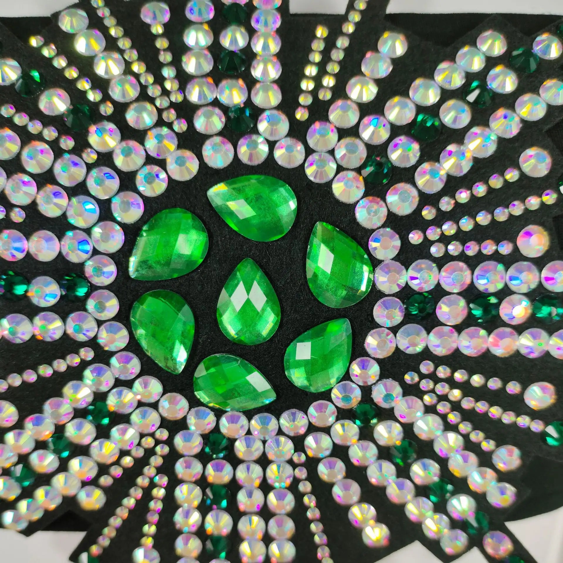 Black Crystal Embellished Two-Piece Set