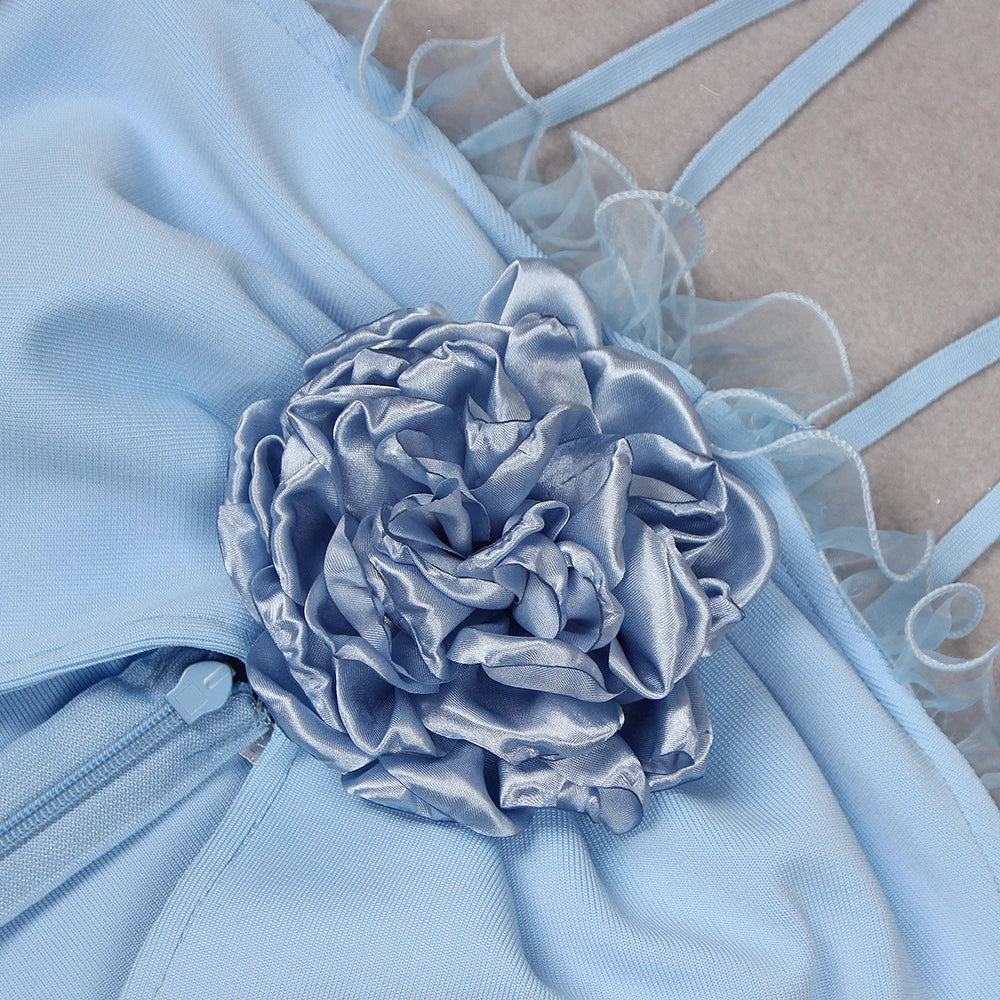 Floral Halter Cut-Out Maxi Dress