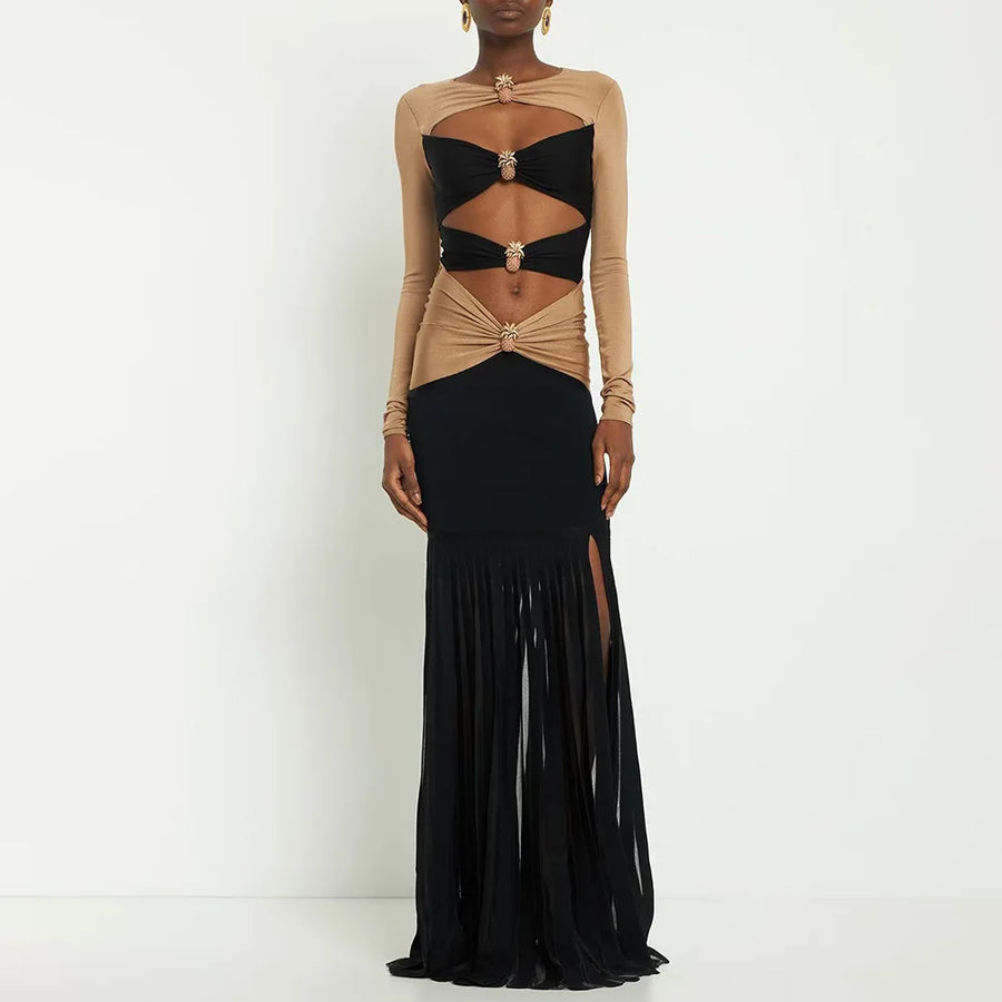 Golden Hour Cut-Out Maxi Dress