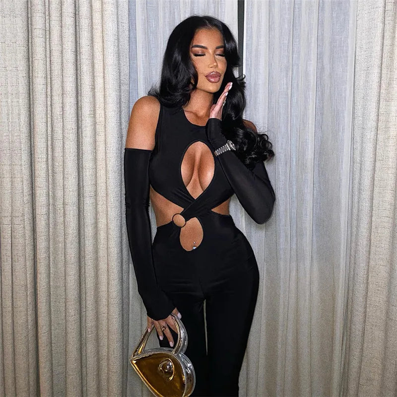 Cut-Out Ring Detail Jumpsuit