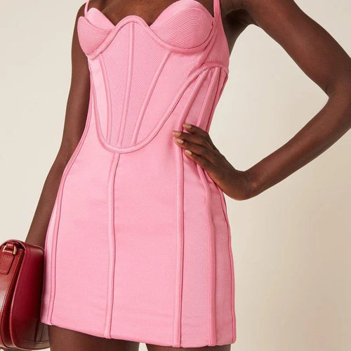 Blush Sculpt Corset Mini Dress