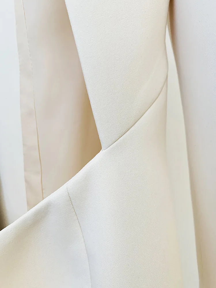 Rhinestone Backless Blazer Dress