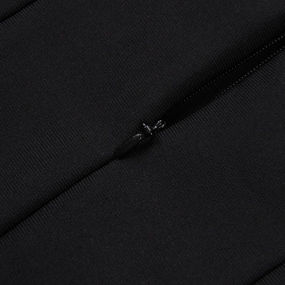 Feather Off-Shoulder Bandage Midi Dress