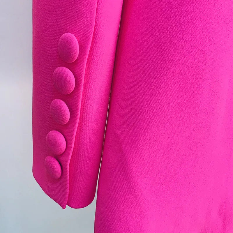 Color Block Blazer Suit Set