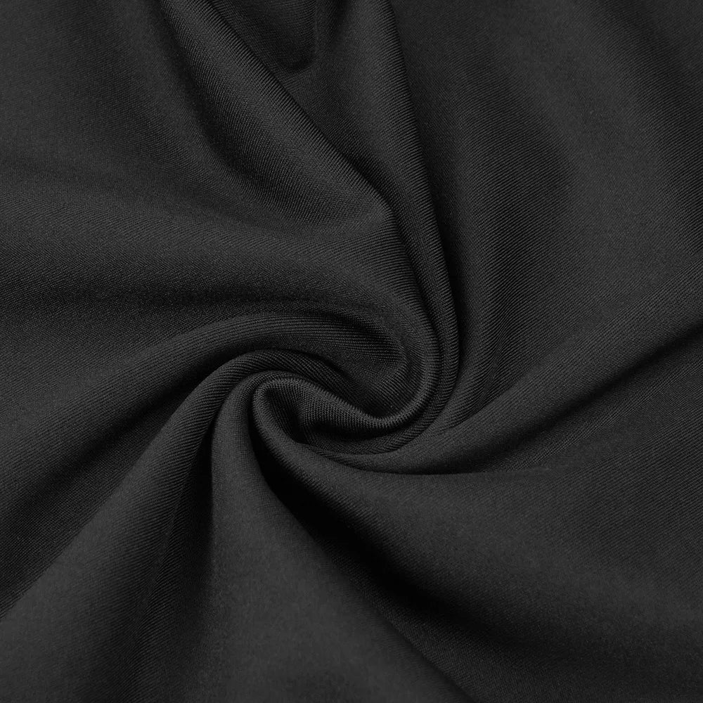 Midnight Muse Black Long Sleeve Ruched Evening Dress MYLINE