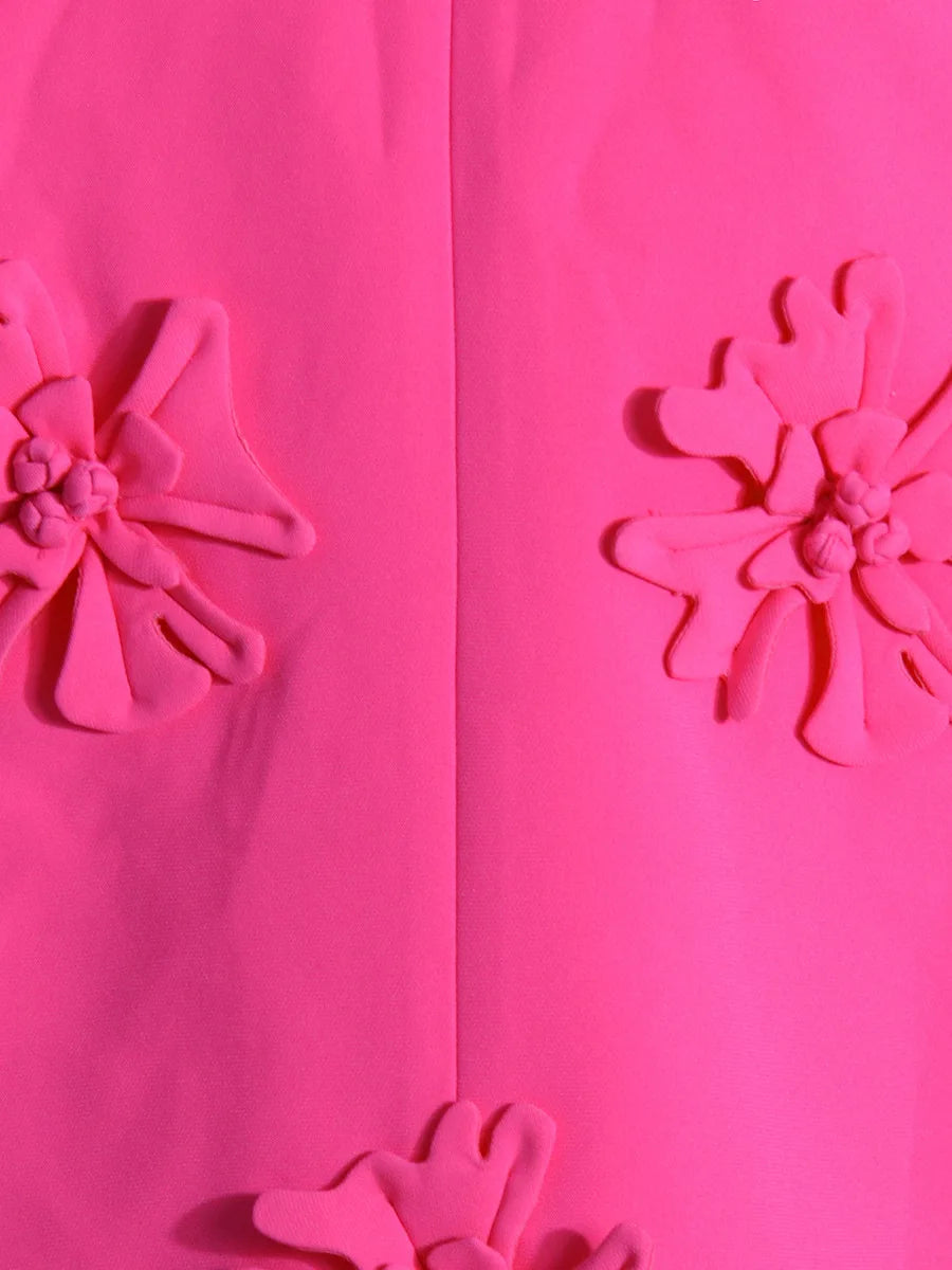 Elegant Floral Appliqué Blazer & Pants Suit Set