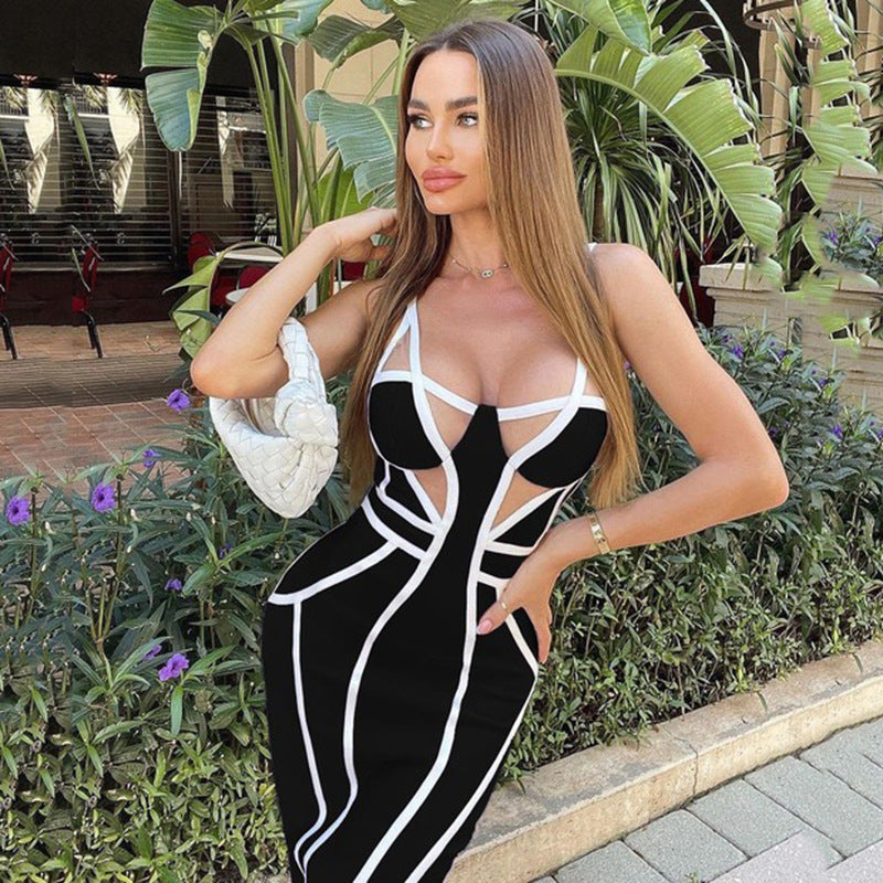 Contour Panel Bodycon Midi Dress