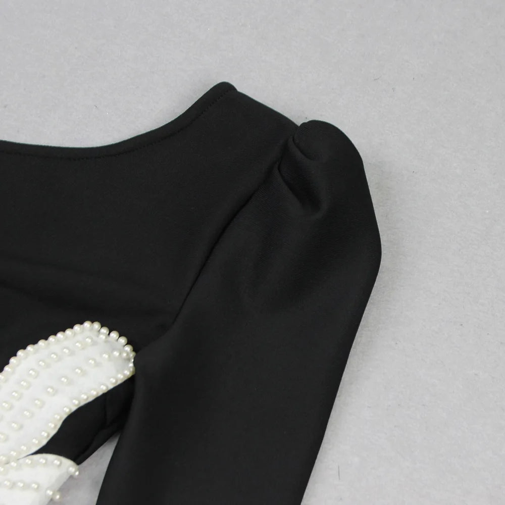 Midnight Bloom One-Shoulder Cut-Out Midi Dress MYLINE