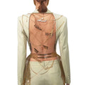 Backless Chain Detail Suit Blazer