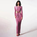 Sequin Cut-Out Evening Gown