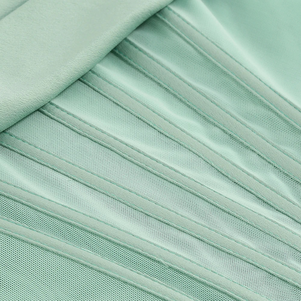 Sage Satin Corset Mini Dress