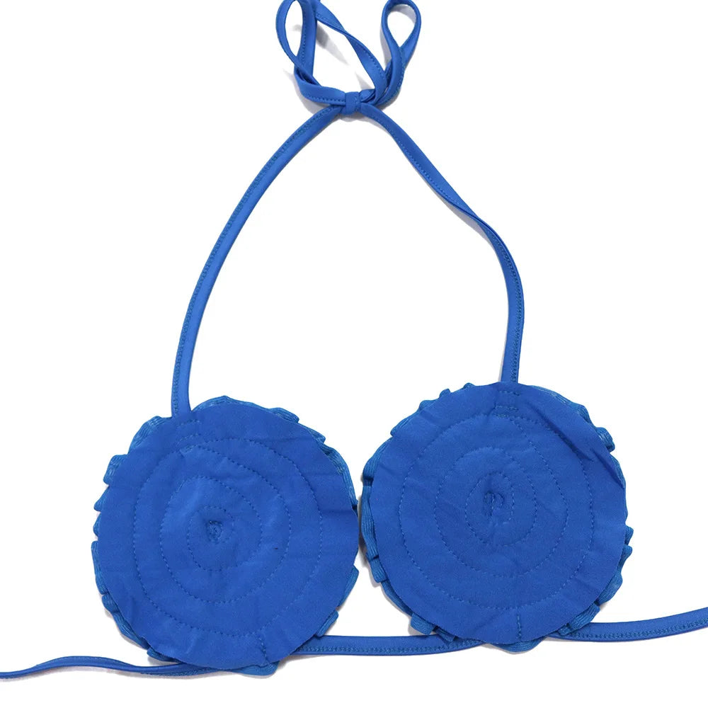 Floral Halter Bikini & Sheer Sarong Set