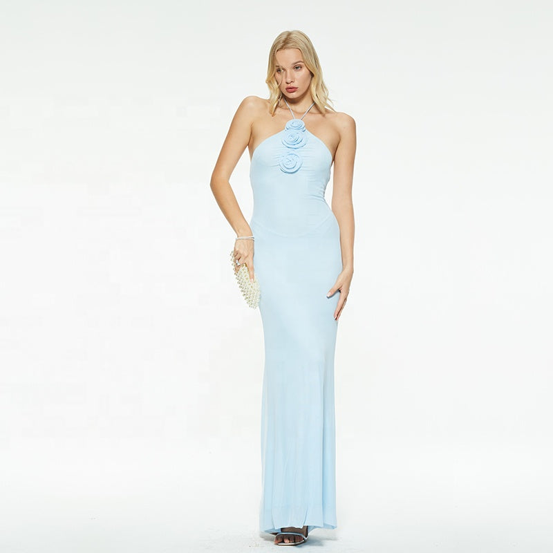Elegant Bodycon Dress with Floral Detail