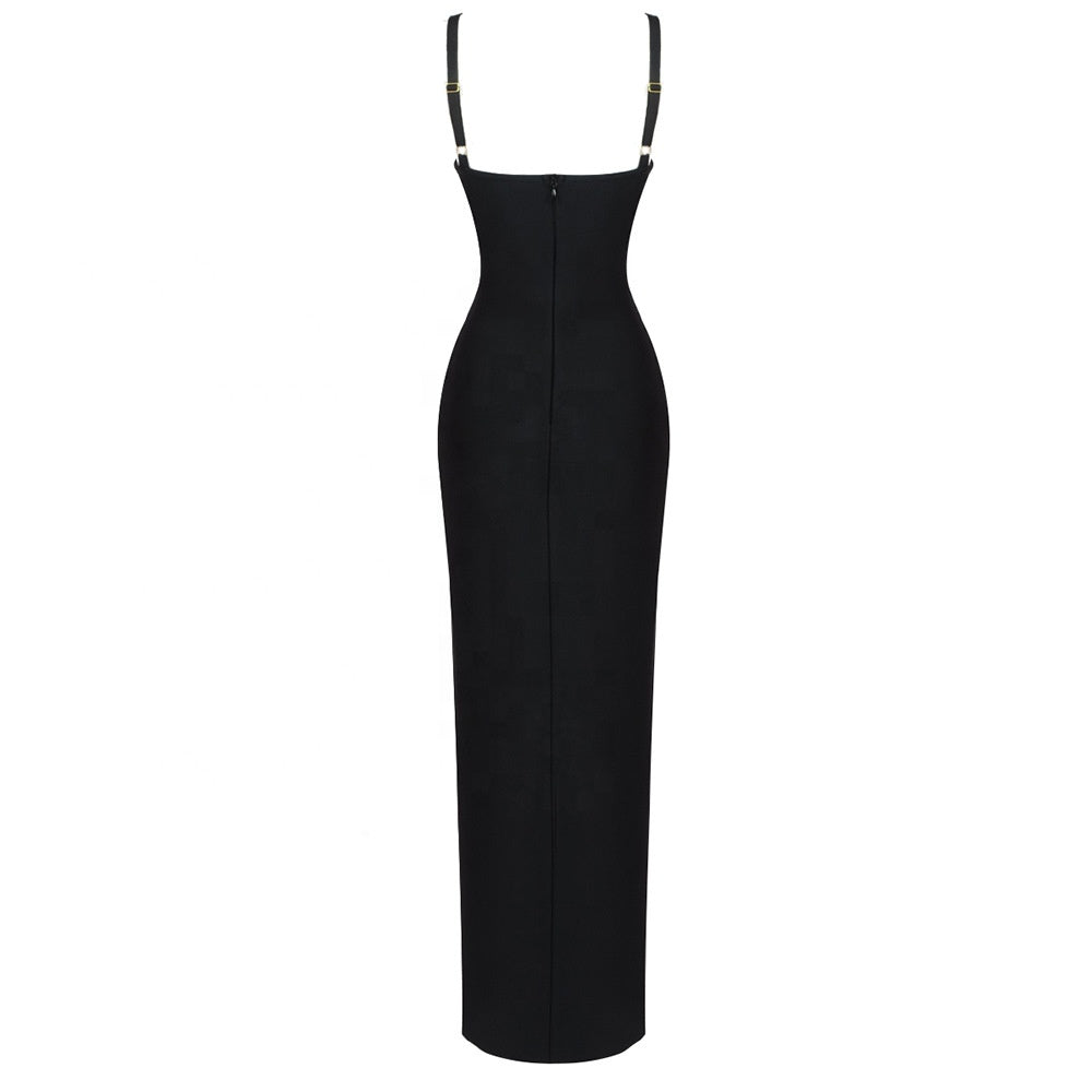 Sheer Illusion Cut-Out Maxi Dress