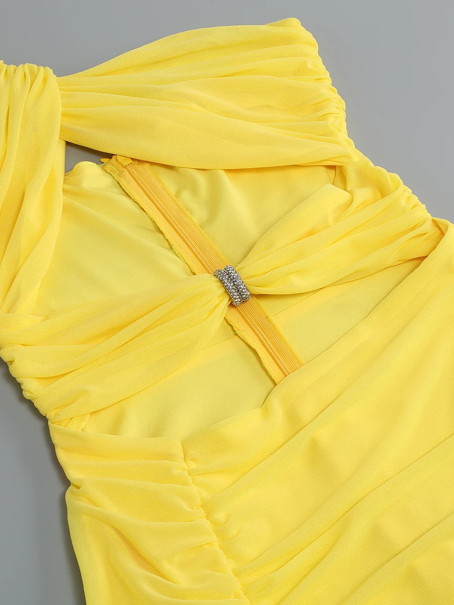 Sunset Cut-Out One-Shoulder Maxi Dress