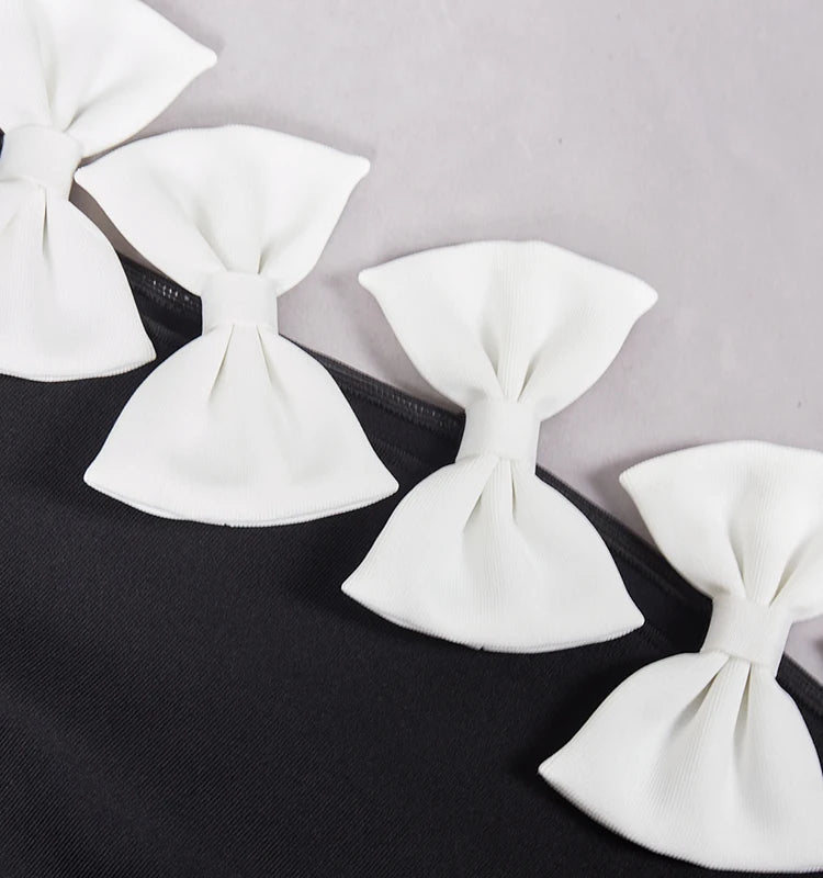 Elegant Black Strapless Midi Dress