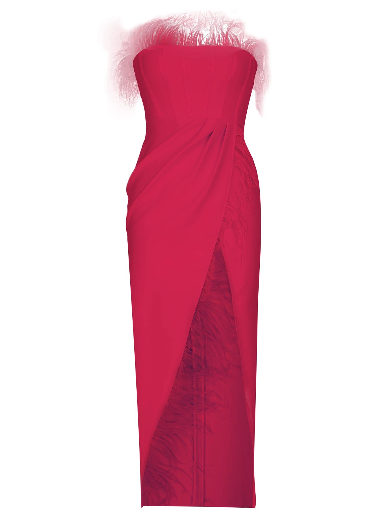 Fuchsia Fever Feather Dress