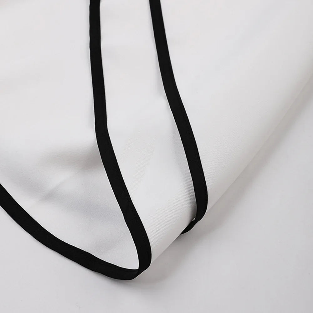 Elegant White Ruffle Sleeve Mini Dress