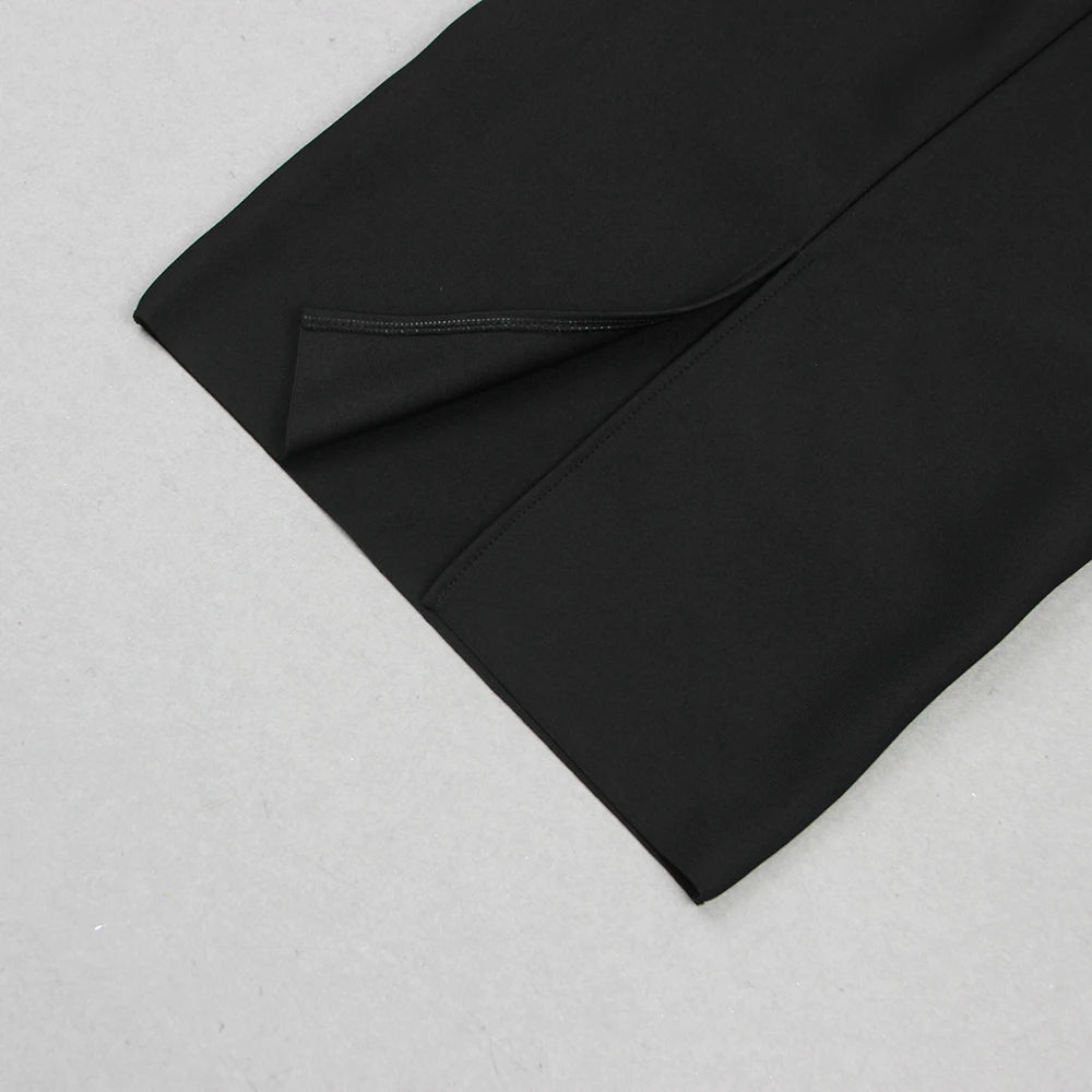Midnight Bloom One-Shoulder Cut-Out Midi Dress MYLINE