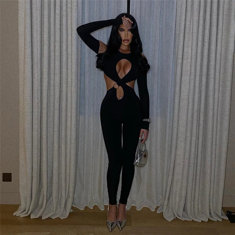 Cut-Out Ring Detail Jumpsuit