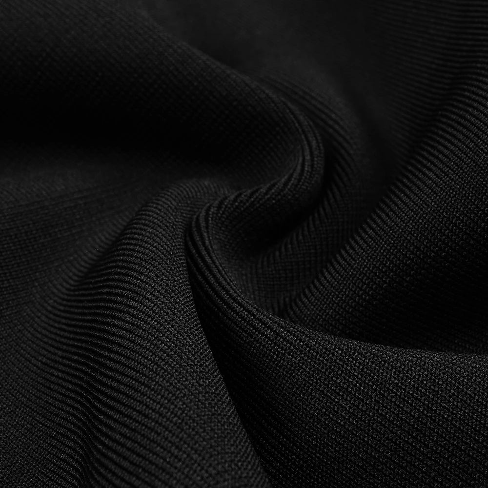 Midnight Crystal Illusion Strapless Mini Dress