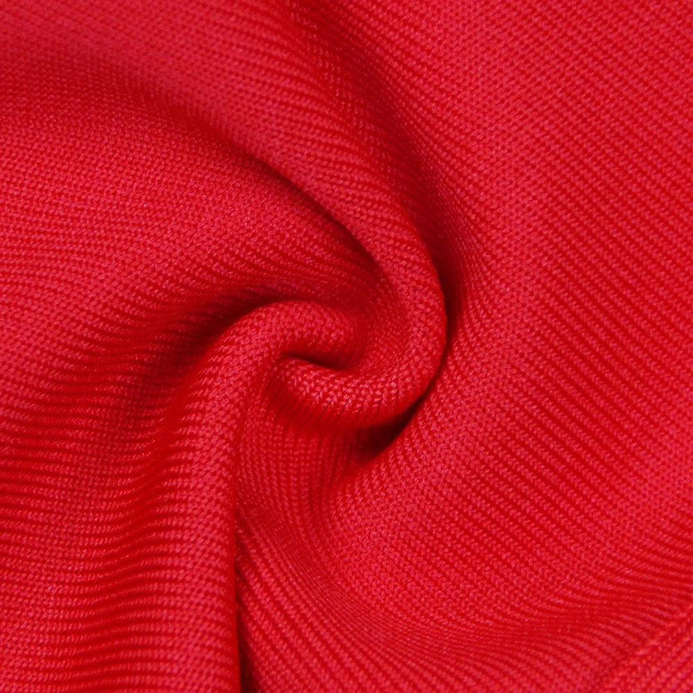 Red Rose Strapless Bandage Mini Dress