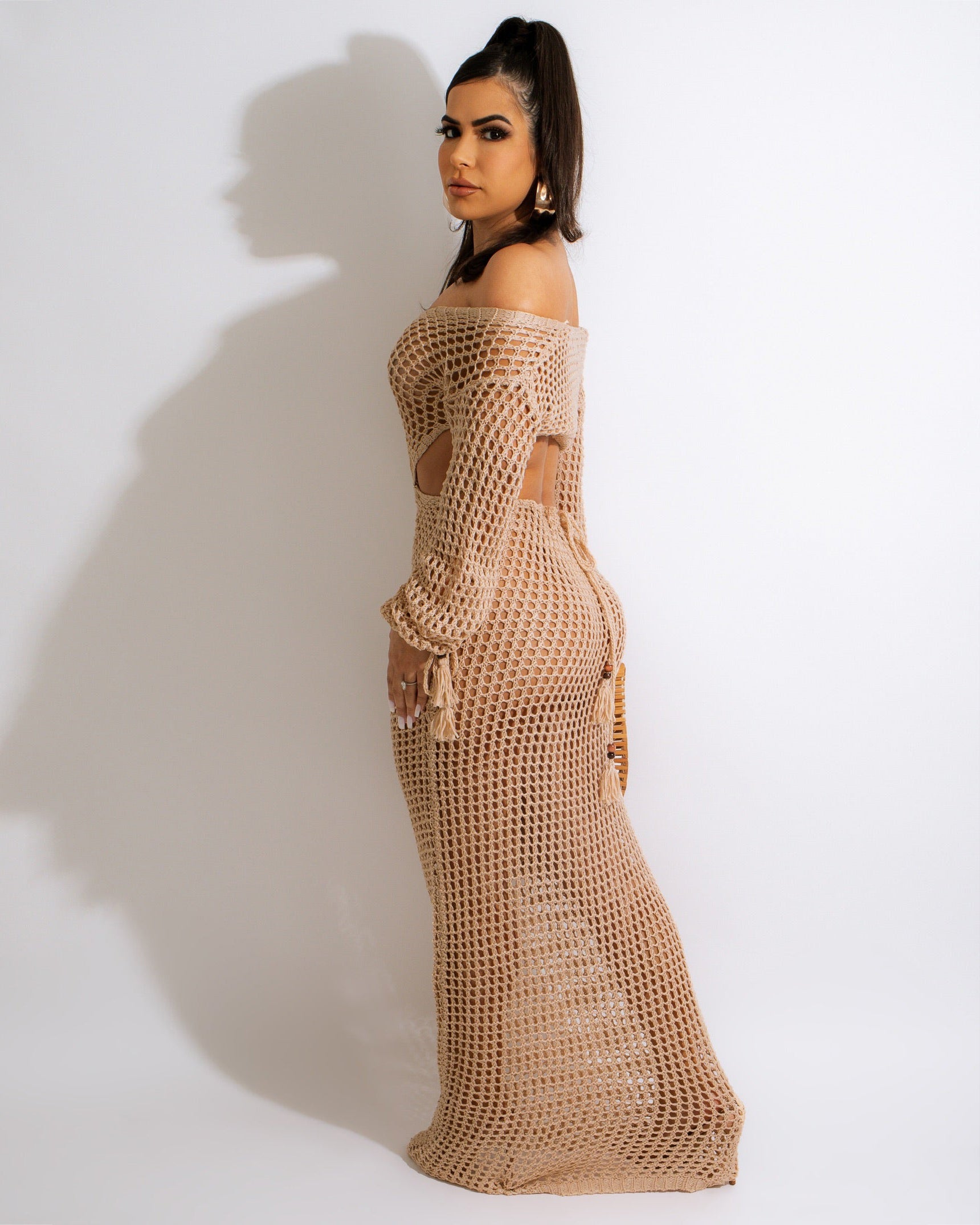 Sunset Siren Crochet Maxi Dress