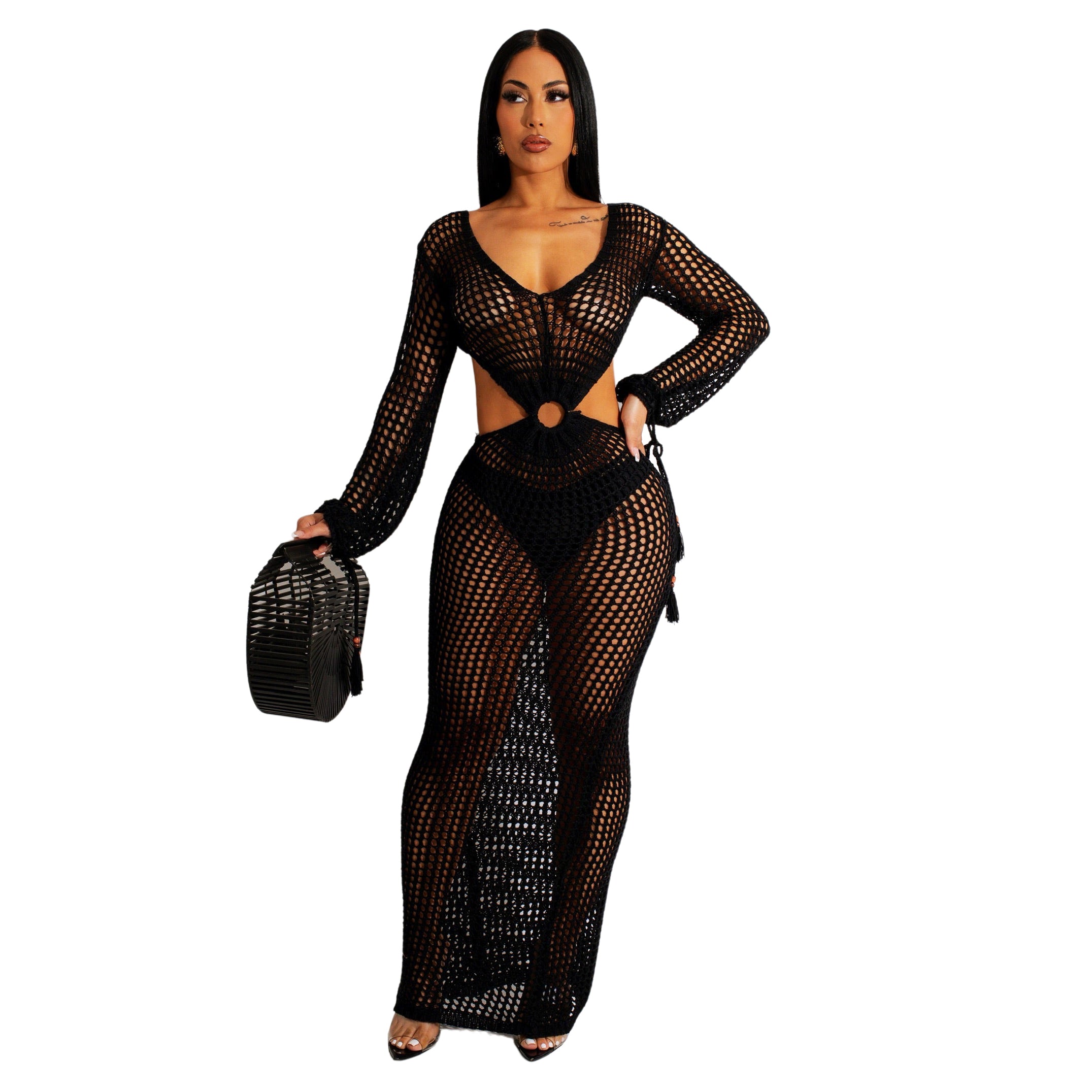 Sunset Siren Crochet Maxi Dress