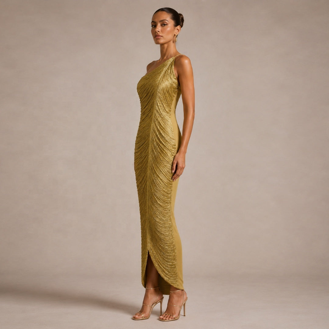 The Aurelia Gold Dress