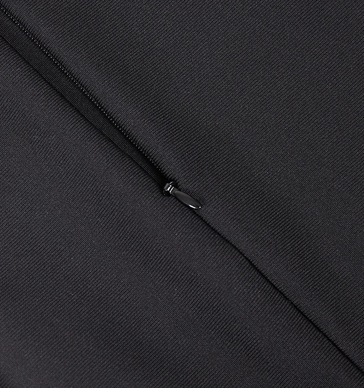 Elegant Black Strapless Midi Dress