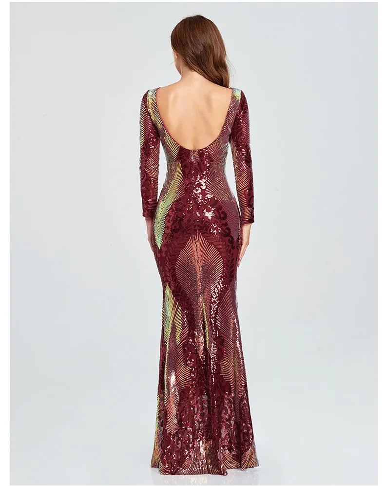 Radiant Allure Sequin Maxi Gown