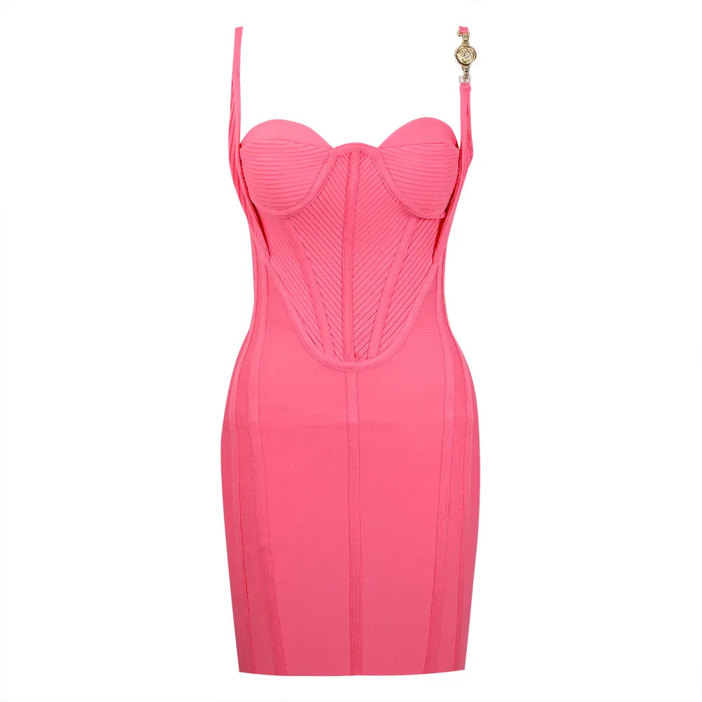 Blush Sculpt Corset Mini Dress