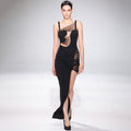 Sheer Illusion Cut-Out Maxi Dress