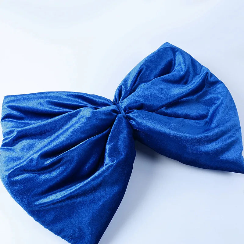 Velvet Bow Statement Mini Dress with Gloves