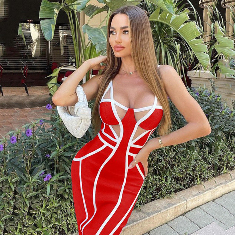Contour Panel Bodycon Midi Dress