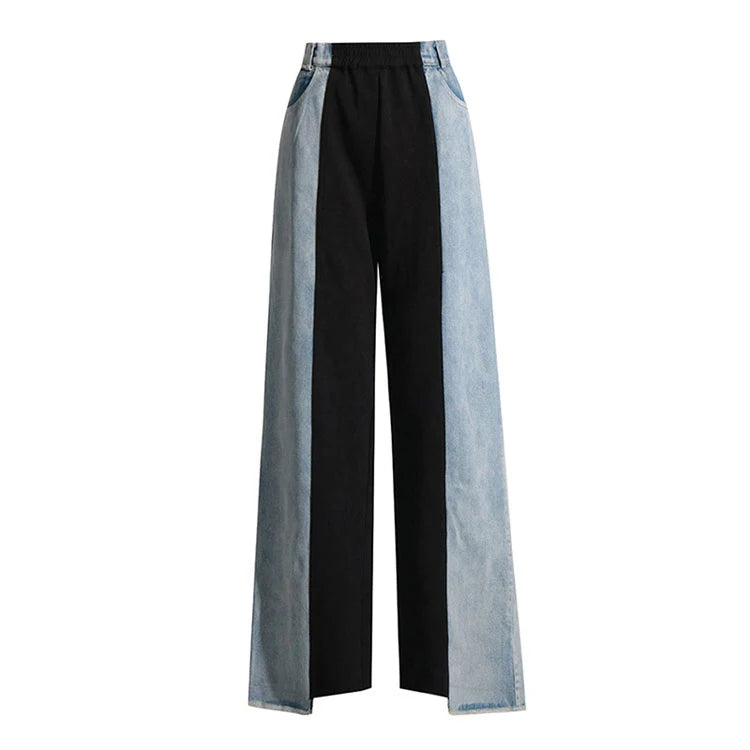 Color Block Straight-Leg Pants