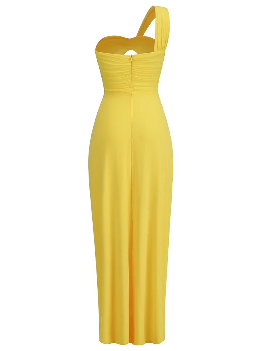 Sunset Cut-Out One-Shoulder Maxi Dress