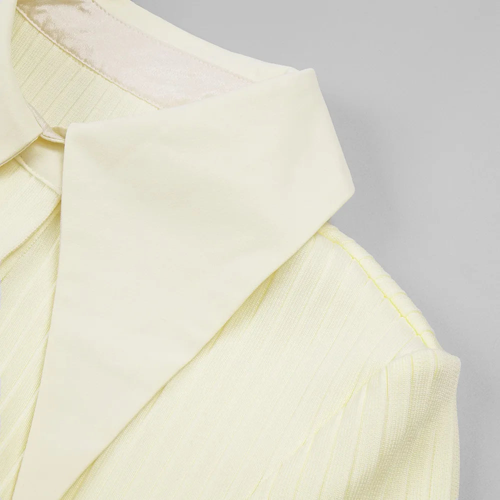 Feather Cuff Ribbed Knit Maxi Dress