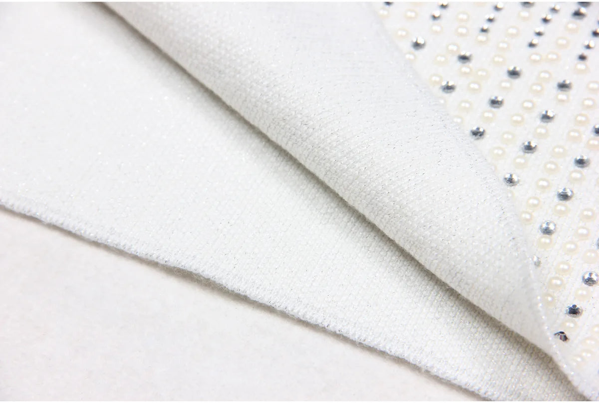 Black Rhinestone Mini Dress