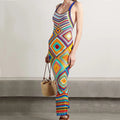Handmade Crochet Knit Maxi Dress | Colorful Summer Cover-Up MYLINE