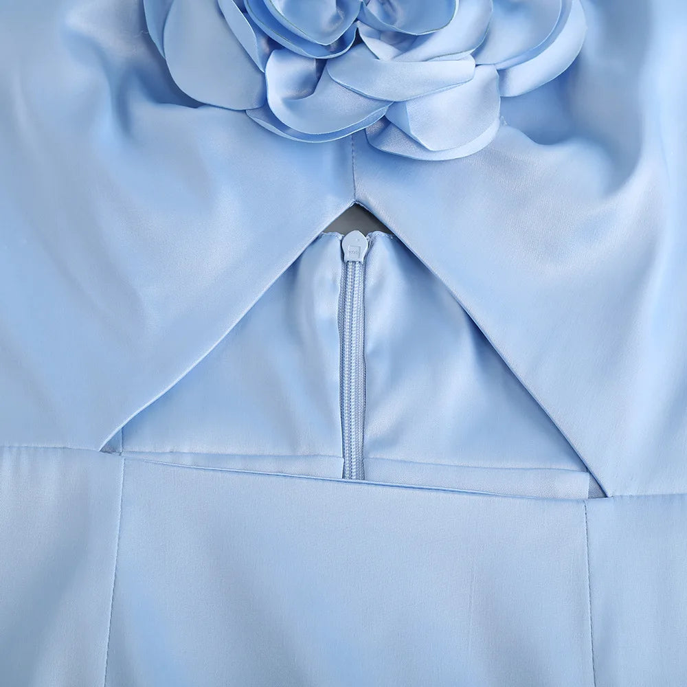 Floral Halter Cut-Out Maxi Dress