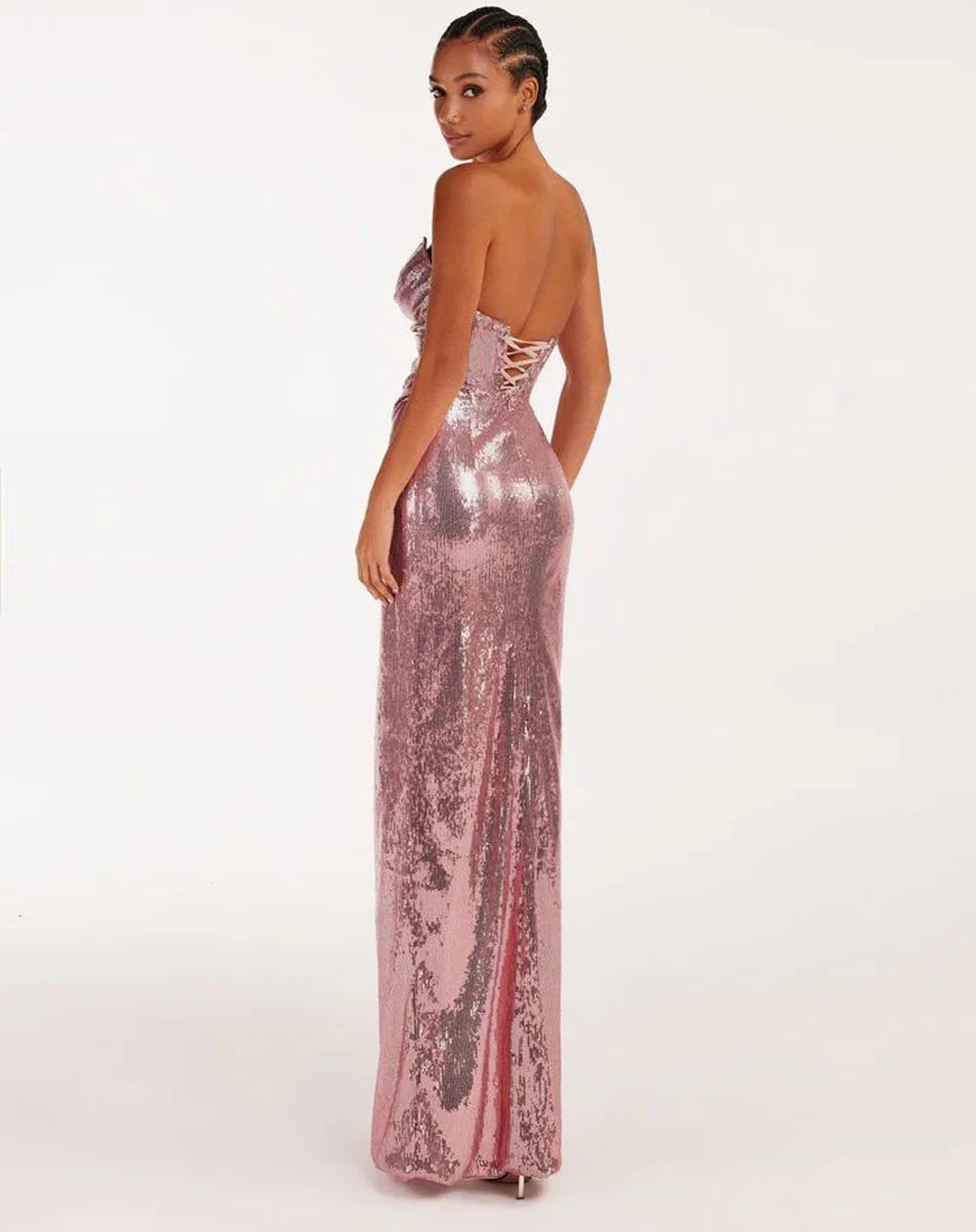 Blush Radiance Sequin Gown